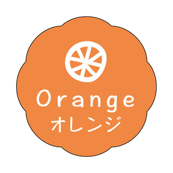 ササガワ 食品表示ラベル・シール　オレンジ 41-10097 1冊(150枚入)（取寄品）