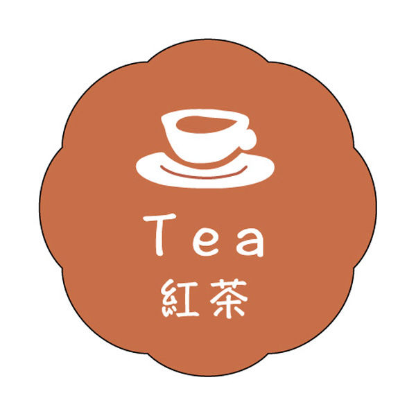 ササガワ 食品表示ラベル・シール　紅茶 41-10138 1冊(150枚入)（取寄品）