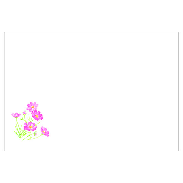 ササガワ 紙製テーブルマット・ランチョンマット　尺3　秋桜 41-10379 1冊(100枚入)（取寄品）