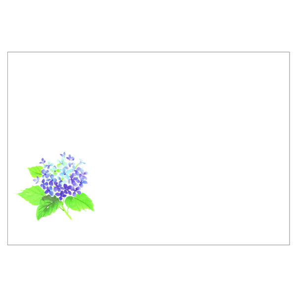 ササガワ 紙製テーブルマット・ランチョンマット　尺3　紫陽花 41-10388 1冊(100枚入)（取寄品）