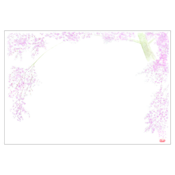 ササガワ 紙製テーブルマット・ランチョンマット　尺3　桜 41-10463 1冊(100枚入)（取寄品）