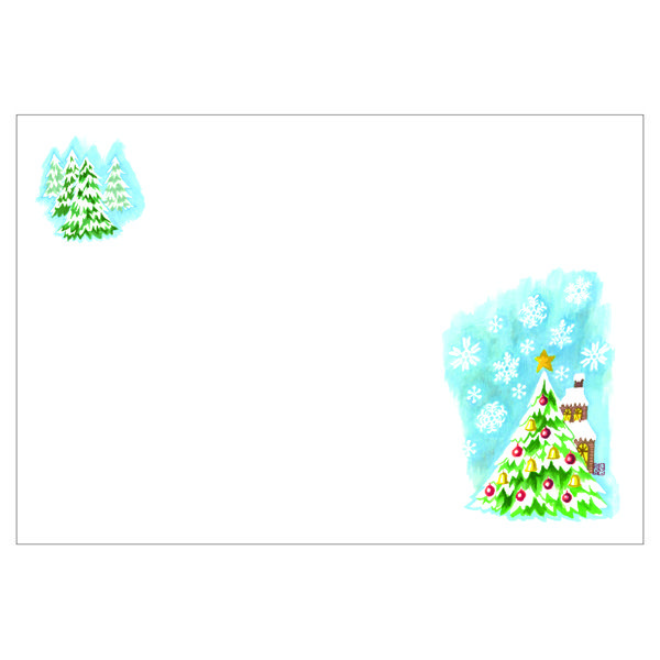 ササガワ 紙製テーブルマット・ランチョンマット　尺3　スノークリスマス 41-10535 1冊(100枚入)（取寄品）