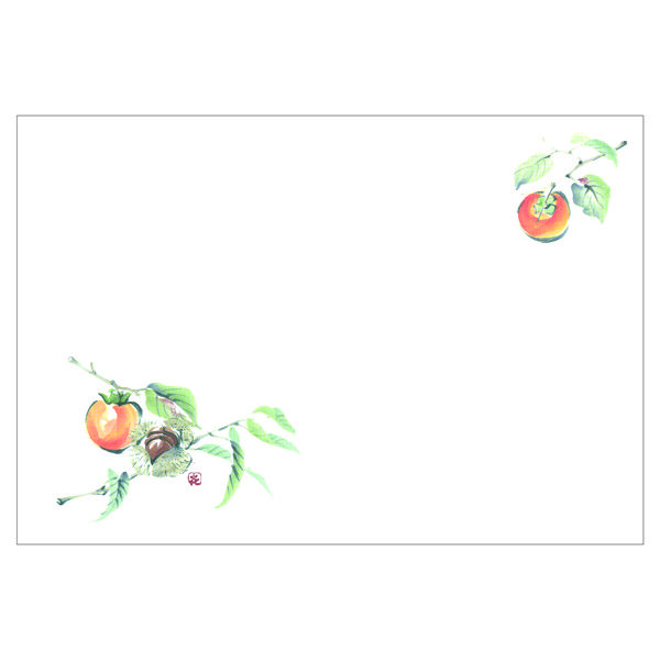 ササガワ 紙製テーブルマット・ランチョンマット　尺3　柿　雲竜 41-10541 1冊(100枚入)（取寄品）