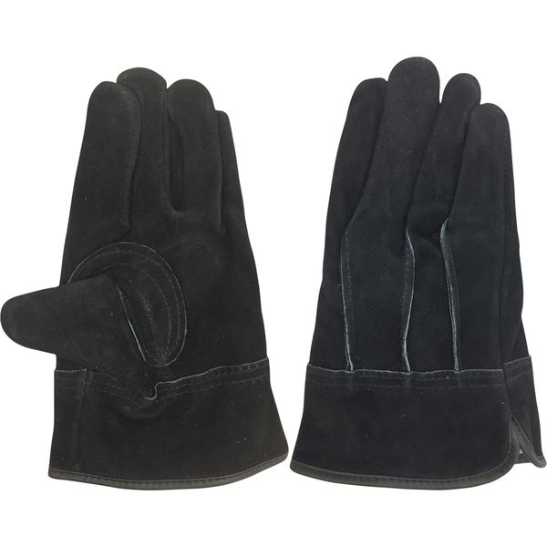 エースグローブ 牛床革手袋 オイル加工 内綿付き 黒 L 2双パック 黒王 AG4811 1組（2双）（直送品）