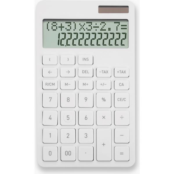 アスカ 計算式表示電卓　ホワイト C1242W 1個