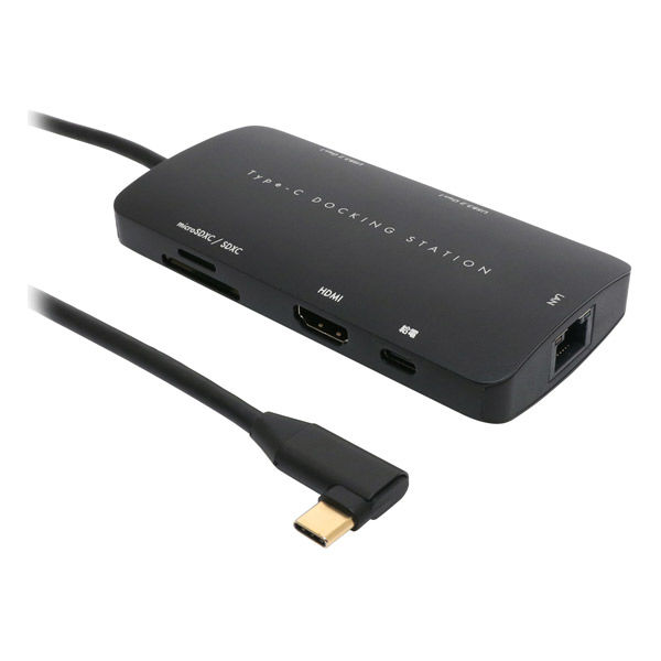 ドッキングステーション USB Type-C接続 ケーブル長さ50cm PD給電対応モデル UDS-4K02P/BK 1個 - アスクル