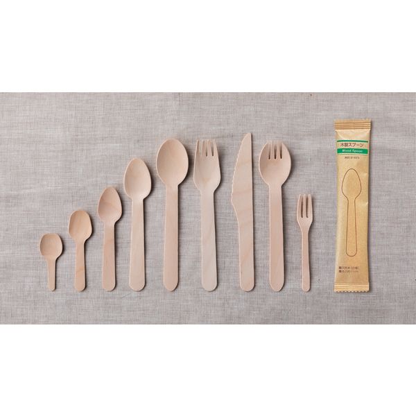 アサヒグリーン 木製ナイフ140 バラ(100本入透明袋) 10621000 1箱(3000本)（直送品）