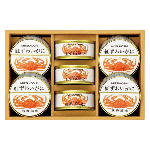 三越 紅ズワイカニ缶詰 - 魚介類(加工食品)