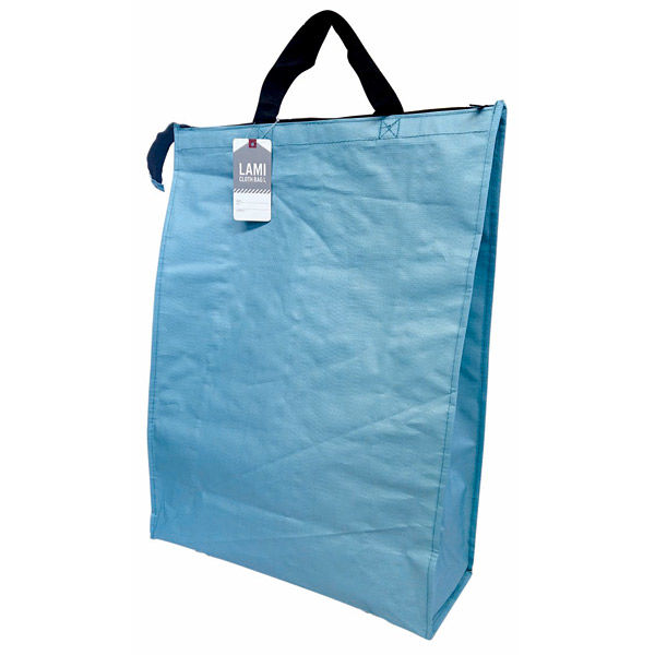 無印良品 ナイロン 買い物バッグ マチ広（ネイビー・紺色）エコバッグ