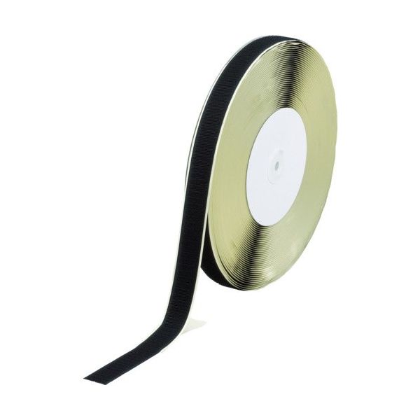 クラレ マジックテープ フック(オス側)糊付 A8693Yー71 25MM×25M PL 黒 A8693Y-25-25-PL-00002（直送品）