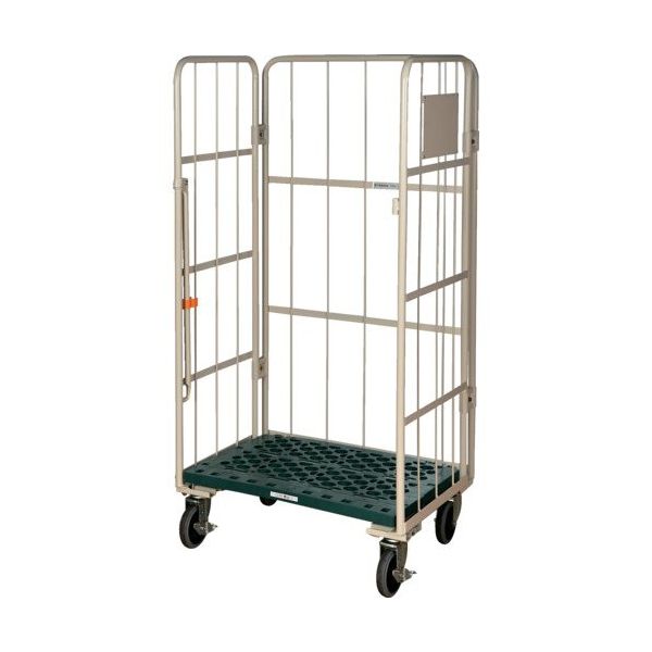 トラスコ中山 TRUSCO カゴ車 ハイテナーエコノミー600X850X1700 樹脂底板旋回仕様 THTXJ608517C 1台（直送品）