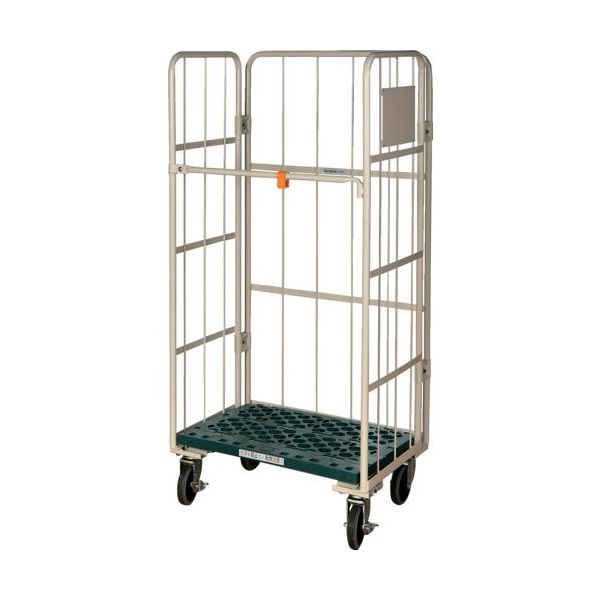 トラスコ中山 TRUSCO カゴ車 ハイテナーエコノミー600X800X1700 樹脂底板旋回仕様 THTXJ608017C 1台（直送品）