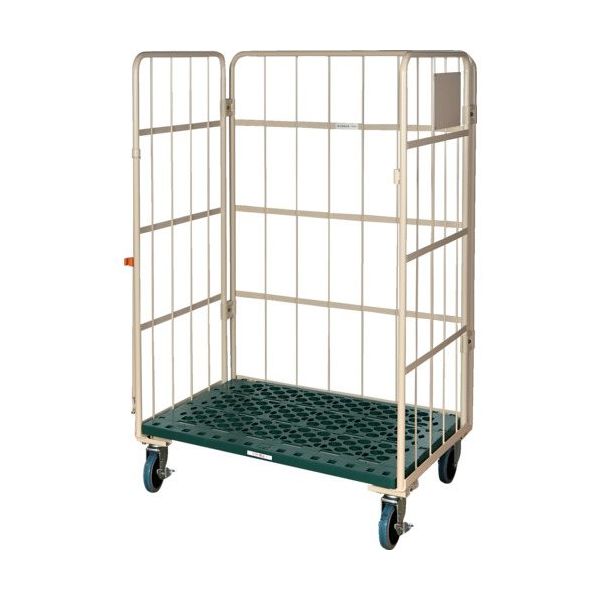 トラスコ中山 TRUSCO カゴ車 ハイテナーエコノミー800X950X1700 樹脂底板旋回仕様 THTXJ809517C 1台（直送品）