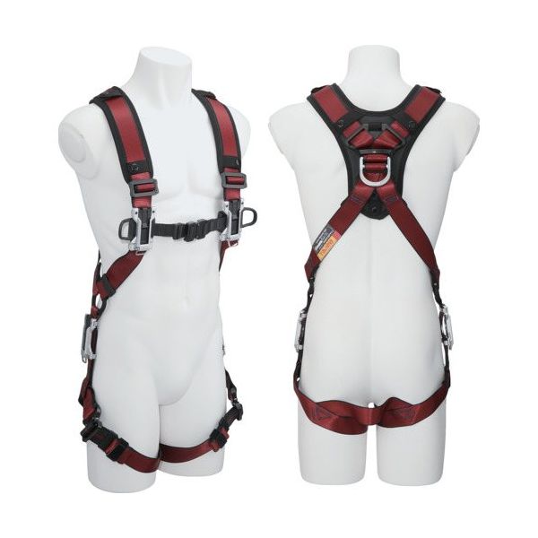 TJMデザイン タジマ セフハーネスA フリーサイズ 赤 A4SFAF-RE 1個(1着) 682-9913（直送品）