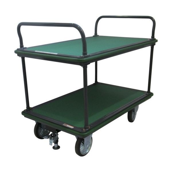 トラスコ中山 TRUSCO ハイグレード運搬車 2段式両袖 1200X750mm ストッパー付き 505SEBNA 1台 699-4438（直送品）