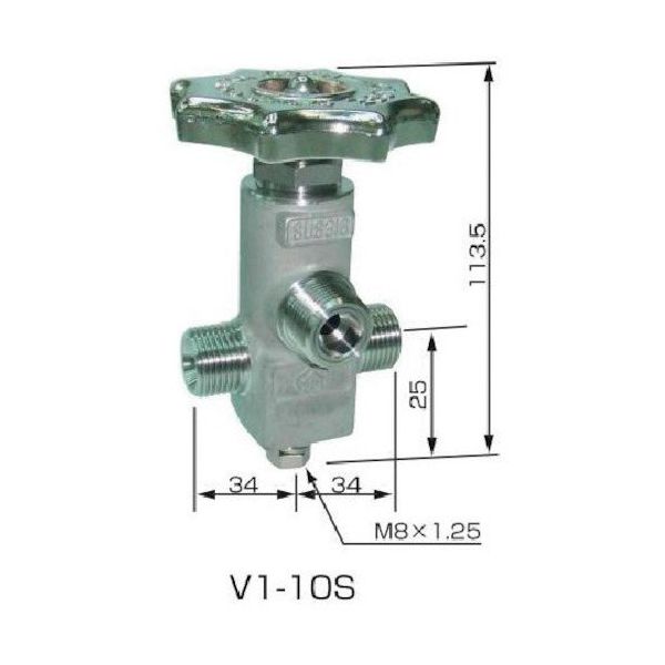 ヤマト産業 YAMATO ネックバルブ ステンレス製 V1ー10S 1個 430-6017（直送品）