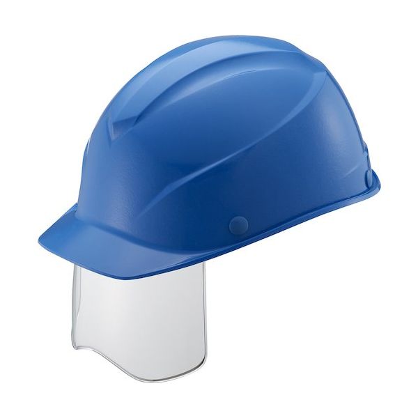谷沢製作所 タニザワ エアライトS搭載シールド面付きヘルメット 軽量FRP製「かるメット」 溝付 ブルー 103J-SH-B1 1個（直送品）