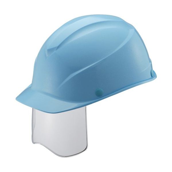 谷沢製作所 タニザワ エアライトS搭載シールド面付きヘルメット 軽量FRP製「かるメット」 溝付 ライトブルー 103J-SH-B11 1個（直送品）