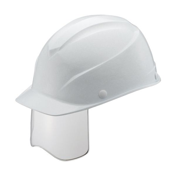 谷沢製作所 タニザワ エアライトS搭載シールド面付きヘルメット 軽量FRP製「かるメット」 溝付 ホワイト 103J-SH-W1 1個（直送品）