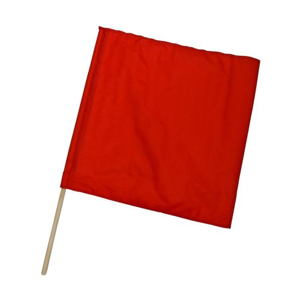 ミズケイ 「旗めくんです。」赤旗<45cm×45cm>+棒セット 8013701 1枚 530-1350（直送品）