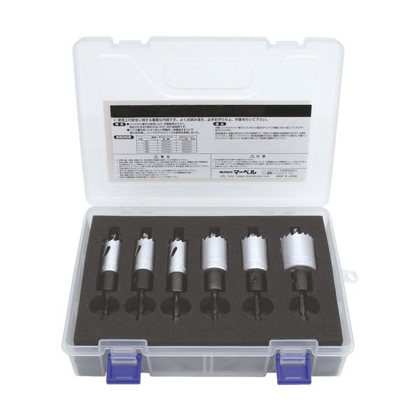 マーベル MARVEL ツバなしバイメタルホールソー(6本組)33×1.27×2.21×3 BLT-321 1セット(1組)（直送品）