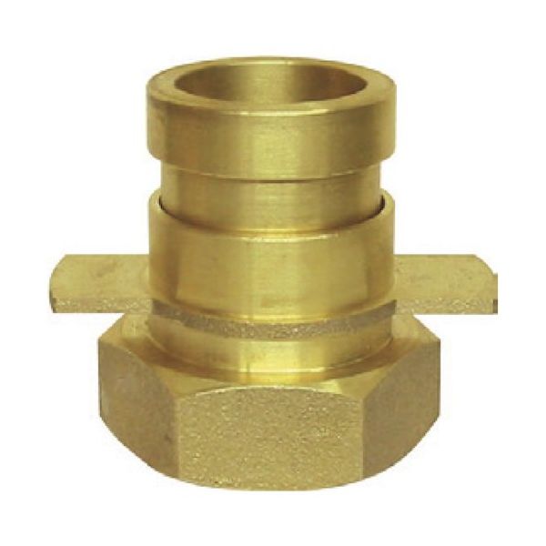 岩崎製作所 IWA 黄銅製 E105 町野式男×ガスネジ女(PTネジ) 角押輪付 36ET065B 1個 511-3486（直送品）