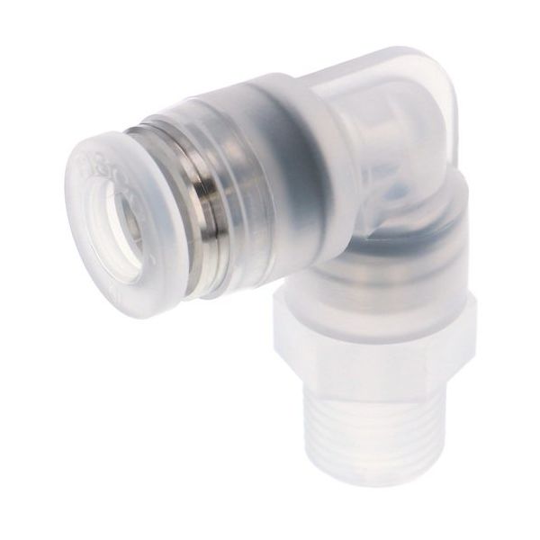 PISCO チューブフィッティング PP/SUS304 エルボ チューブ6mm R1/8 シールゴム:FKM仕様 PPL6-01-F 1個（直送品）