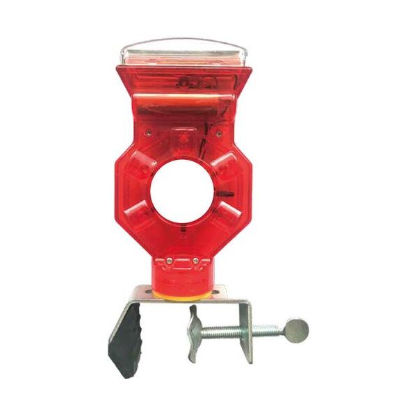 ミズケイ 工事灯/単管取付アダプター付 赤LED 5808304 1個 530-1363（直送品）