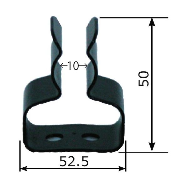 岩崎製作所 IWA 消防車両艤装部品 キャッチ式取付金具 ブラック塗装 鉄製 キーハンドルキャッチ タイプB 19KHB10SS 1個（直送品）