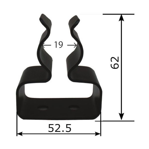 岩崎製作所 IWA 消防車両艤装部品 キャッチ式取付金具 ブラック塗装 鉄製 金テコキャッチ 19KT00SS 1個 509-1286（直送品）