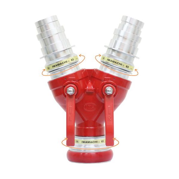 岩崎製作所 IWA 通水分岐管 アルミ製 イワマチ双口接手 イワマチ町野式 マルチタイプ(2サイズ対応) 21IMSSM664A 1台（直送品）