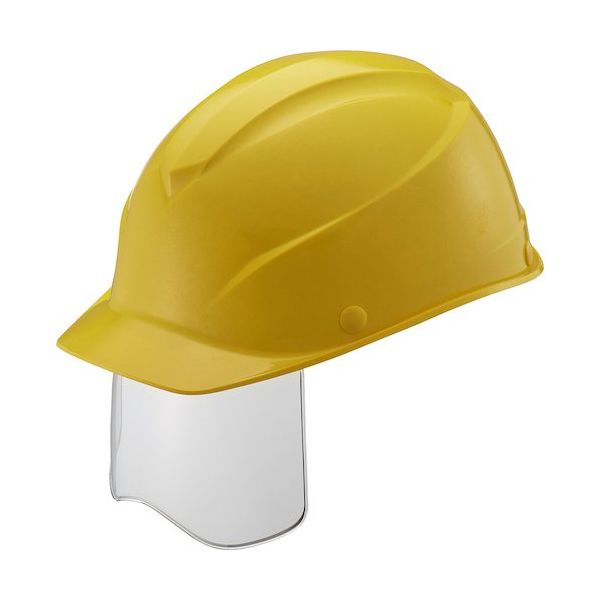 谷沢製作所 タニザワ エアライトS搭載シールド面付きヘルメット 軽量FRP製「かるメット」 溝付 イエロー 103J-SH-Y2 1個（直送品）