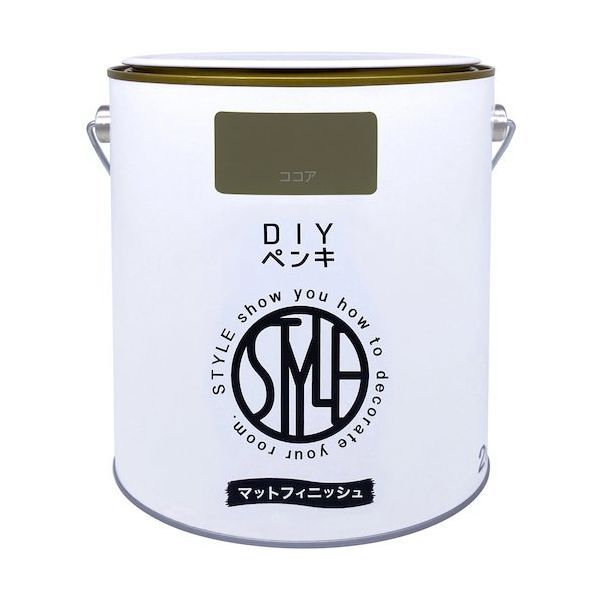 ニッペホームプロダクツ ニッぺ DIYペンキ マットフィニッシュ ココア 2kg 4976124887666 1缶 567-0046（直送品）
