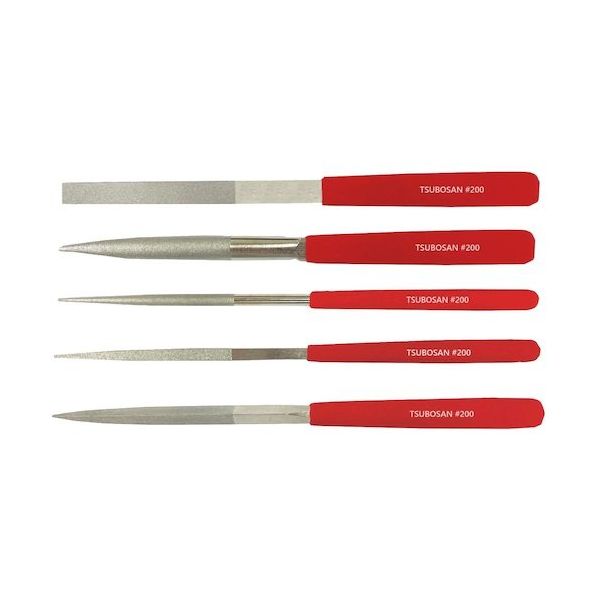 ツボサン ダイヤモンドヤスリ Kー5 セット #200ー80L DKST0520 1セット(5本) 611-6199（直送品）