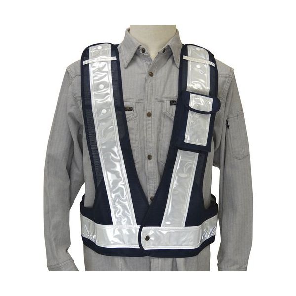 ミズケイ 多機能ベストIU付(紺/白) 3004000 1枚 530-1388（直送品）