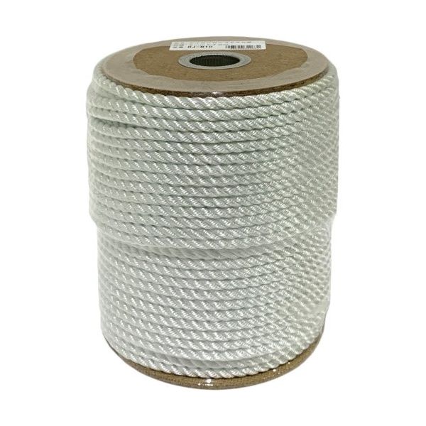 ユタカメイク ロープ ナイロン3ッ打ロープドラム巻 6mm×70m PRJ-N10 1巻 655-9807（直送品）