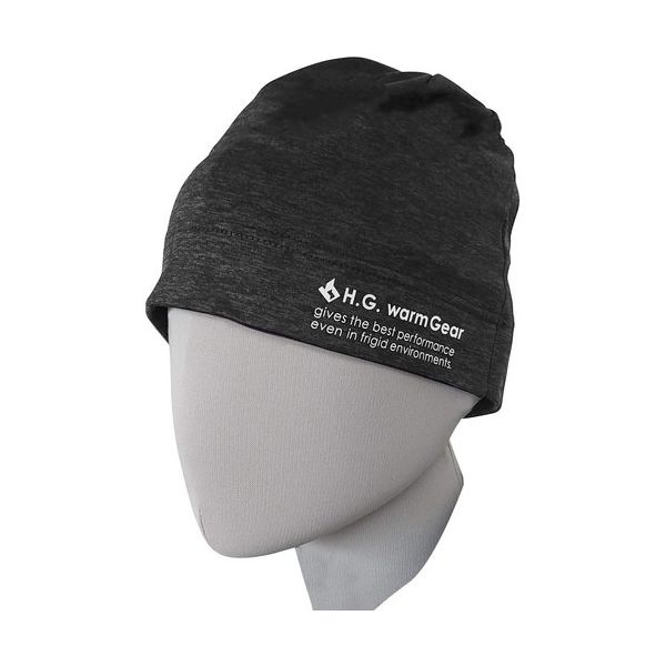 喜多 帽子 ストレッチスキンビーニー帽(裏起毛) ヘルメット対応 ブラック フリー NO8350-BK-F 1個 693-6479（直送品）