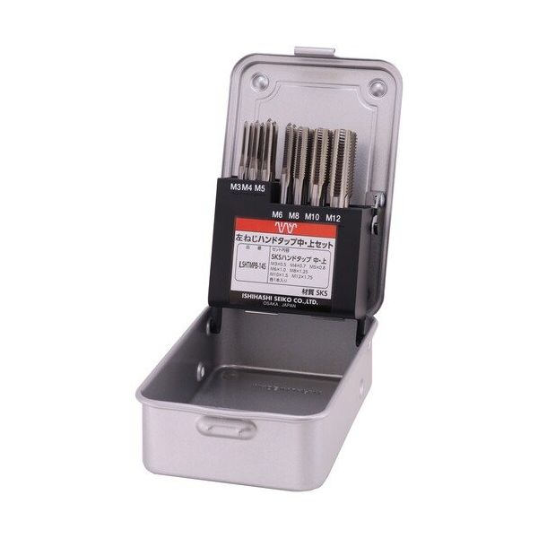 イシハシ精工 IS 左ねじSKSハンドタップセット LSHTMPB-14S 1セット(14本) 695-7537（直送品）