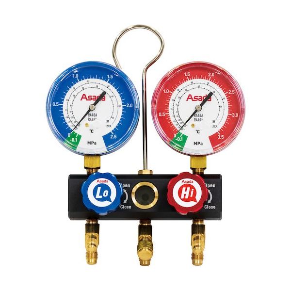 アサダ Asada マニホールドADキット R448A、R449A ケース付 92cm AM111C 1セット 566-6372（直送品）