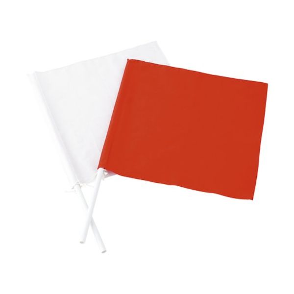 マイゾックス MYZOX 工事用旗(柄付・紅白1組入) P-029 219819 1個 435-3755（直送品）