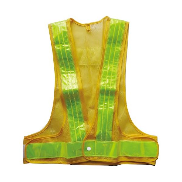 ミズケイ LED安全ベスト キラピカSPARK(黄地・黄)赤白LED 5916522 1枚 359-0385（直送品）