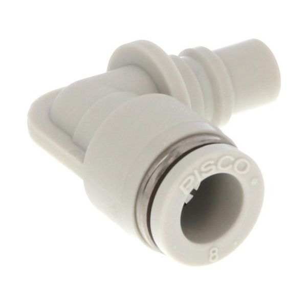 PISCO ライトカップリング 20シリーズプラグ エルボワンタッチ継手タイプ チューブ外径:6mm ライトグレー仕様 CPP20L-6W（直送品）