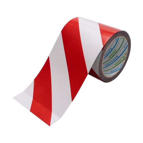 ダイヤテックス パイオラン 再帰反射テープ 100mm×10m ホワイト/レッド RF-30-WR-100 1セット(5巻)（直送品）