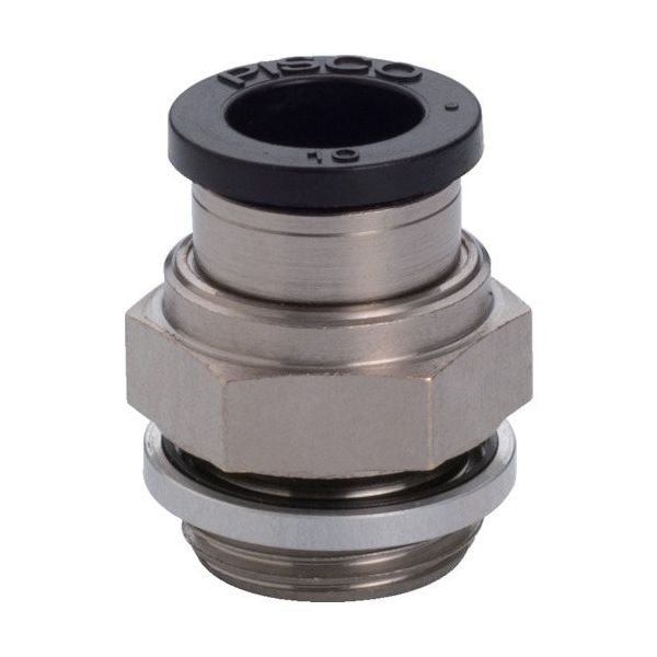 日本ピスコ PISCO チューブフィッティング ストレート チューブ外径:10mm ネジサイズ:G1/4 PC10-G2 1セット(10個)（直送品）