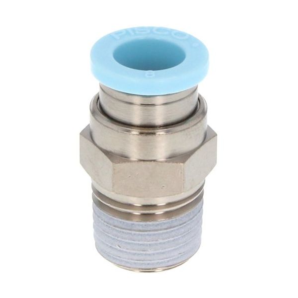 PISCO チューブフィッティング ストレート チューブ外径:4mm ネジサイズ:R1/8 クリーンルーム包装仕様 PC4-01-C（直送品）