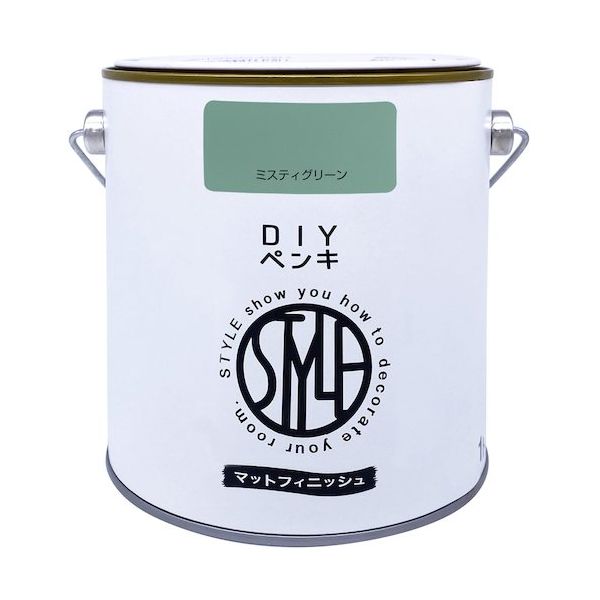 ニッペホームプロダクツ ニッぺ DIYペンキ マットフィニッシュ ミスティグリーン 1kg 4976124887475 1缶（直送品）