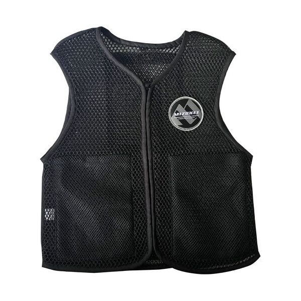 ミズケイ ポケット付きハニカムメッシュベスト「快風」<ブラック>LLサイズ 5941233 1枚 477-4730（直送品）