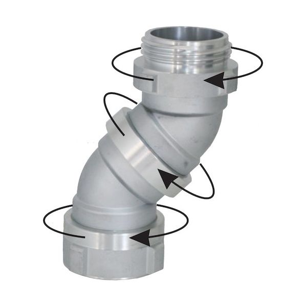 岩崎製作所 IWA 媒介金具 アルミ製 フルスイング 45度×45度 15FS4545A 1個 510-0713（直送品）