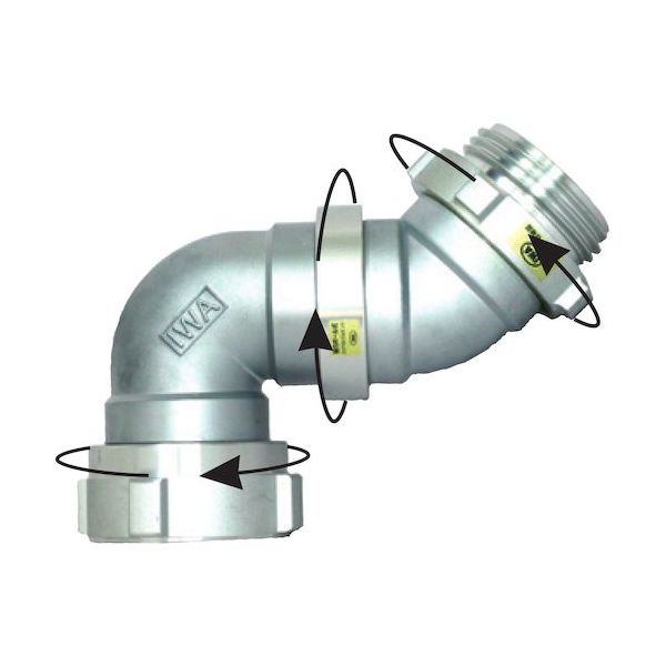 岩崎製作所 IWA 媒介金具 アルミ製 フルスイング 90度×45度 15FS9045A 1個 509-1280（直送品）