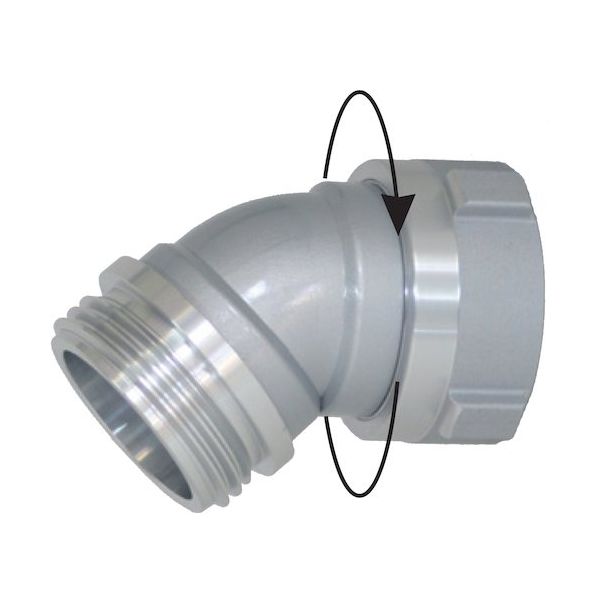 岩崎製作所 IWA 媒介金具 アルミ製 吸口スイベルエルボ (スロッター) 15SL7545A 1個 509-1220（直送品）